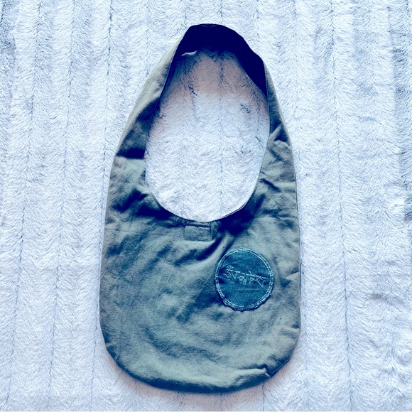 Hippy boho purse with ying yang patch green - Picture 2 of 9